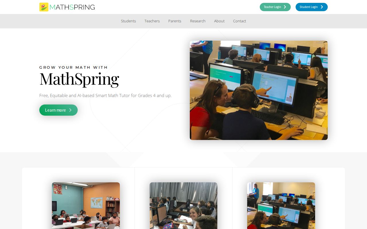 MathSpring Intelligent Online Math Tutor